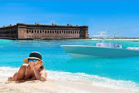 Island hopping 200 miles by boat to Fort Jefferson in the Dry Tortugas