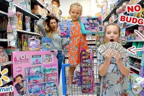 KIDS NO BUDGET WALMART SHOPPING! 🤑 Peyton &amp; Olivia Toy Haul