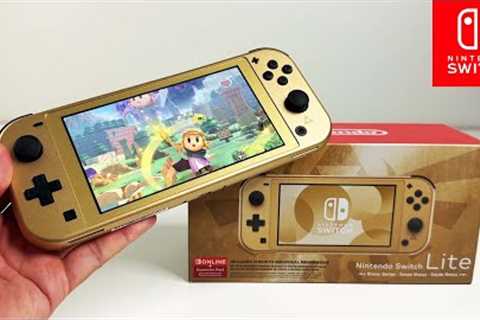 It's GOLD | Hyrule Edition Nintendo Switch LITE Unboxing & Review