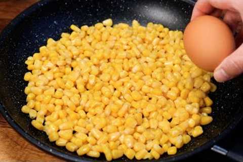 1 can of corn with 1 egg and your kids will be asking for this snack everyday