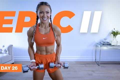 30 Min BLAZING CARDIO HIIT Workout / Dumbbells | EPIC II - Day 26