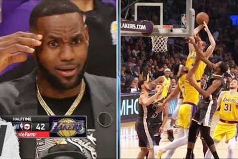 LeBron James in Shock After Alex Caruso's SICK Dunk - Warriors vs Lakers | April 4, 2019