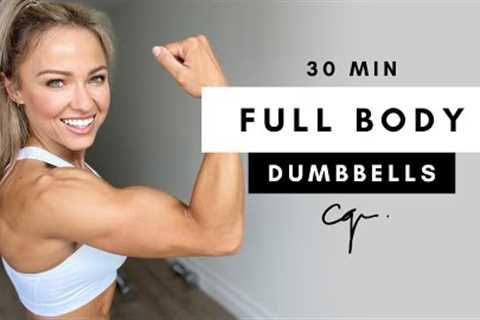 30 Min FULL BODY DUMBBELL WORKOUT at Home | Muscle Building