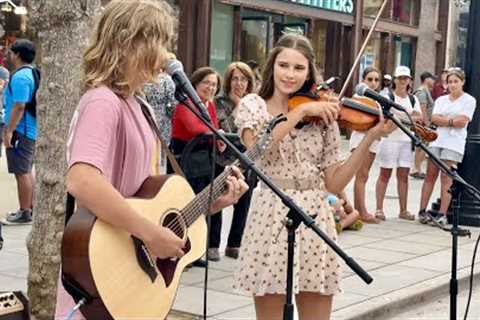 Crowd STOPS for AMAZING Street Performance | Stand By Me - Karolina Protsenko &amp; Oscar Stembridge