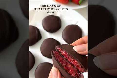 Healthy Dessert Idea: Chocolate Jam Bites😍 #healthydessert #recipe #chocolate #viralrecipe