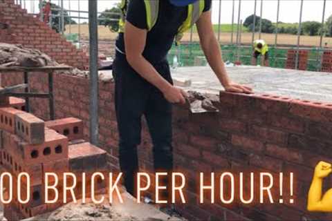 Bricklaying - Averaging 500 brick per Hour 💨