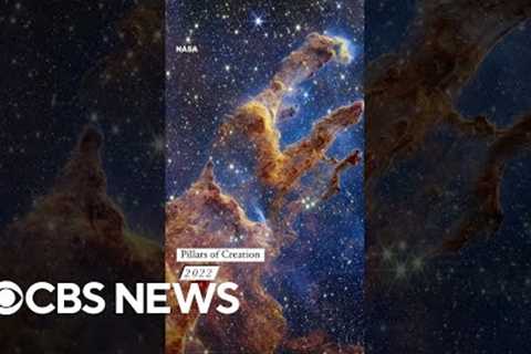 James Webb Space Telescope reveals Pillars of Creation in stunning new detail #shorts