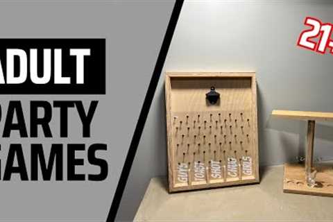 Adult Drinking Games for Entertaining | Scrap Wood Project | Hook Ring and Drink Plinko Bar Games