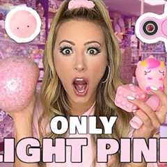 PASTEL PINK ONLY FIDGET SHOPPING CHALLENGE 🌸🐷🎀