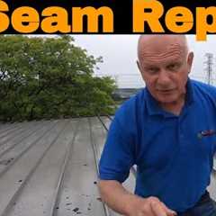 Anyone can Repair a Metal Roof Seam leak in 3 minutes DIY Turbo Poly Seal