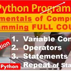 Fundamentals of Computer Programming | Course Outline #python #pythontutorial #pythonforbeginners