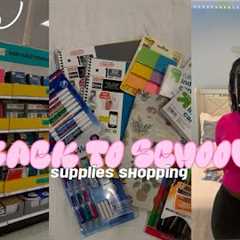 come BACK TO SCHOOL SUPPLIES SHOPPING w/ me + HAUL & EMERGENCY KIT