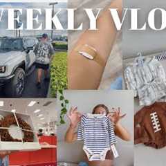 VLOG: glucose test, car shopping, baby clothes haul, fall decor etc!