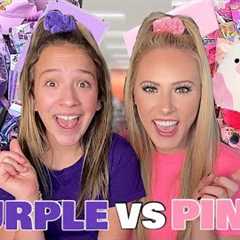 PURPLE 🍇☂️🔮 VS PINK 🎀🌸💞 TARGET SHOPPING CHALLENGE (EXTREME NO BUDGET) 🤑