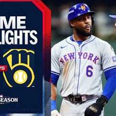 Mets vs. Brewers NL Wild Card Game 2 Highlights (10/2/24) | MLB Highlights