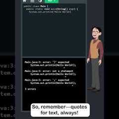 Java Output - Part 2 - print() and Quotes - #w3schools #java #programming