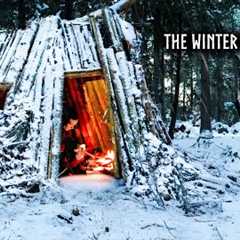 🌨6 DAYS Winter Bushcraft: Building a Log Cabin to Survive the Snow & Cold