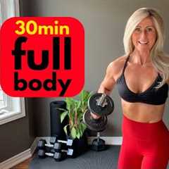 30 min STRENGTH TRAINING at home, dumbbell workout full body