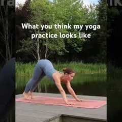 The reality of practicing yoga 😂 am I right?