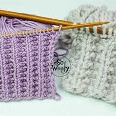 Easy Scarf knitting stitch pattern: Identical on both sides (only 2 rows) - So Woolly