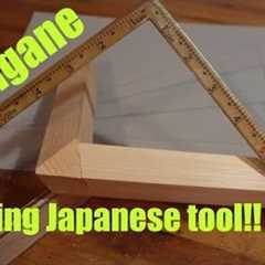 How to use a Sashigane (Japanese carpenter's square)!! Circumference, compound angles!!