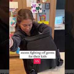 moms fighting off germs vs. our kids #shorts