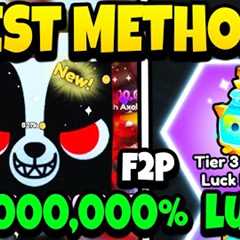 (F2P) BEST METHOD TO GET MAX LUCK🍀& OP PETS IN PETS GO!! - INSANE LUCK!!