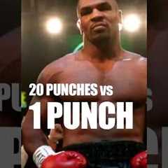 20 punches vs 1 punch knockout by Mike Tyson #boxing #miketyson #knockout #jakepaul