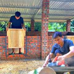 The process of completing 100% of the solid brick pig pen. Preparing to raise pigs for sale