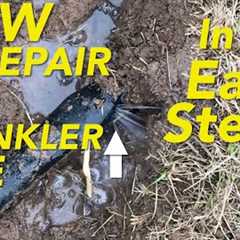 How to repair a broken/ punctured Sprinkler Line in 3 Easy Steps