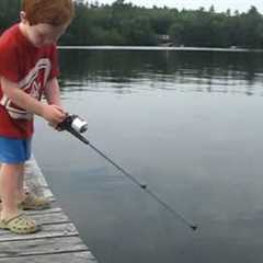 Boy catches fish in record time