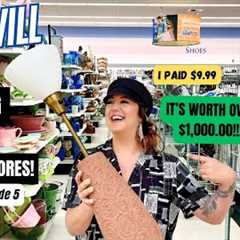 MY BEST FIND YET!! THRIFTING OVER 50+ GOODWILL THRIFT STORES! Thrift With Me Episode 5