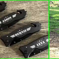 Custom Personalized Knife Gift Laser Engrave Cool Gifts for Men