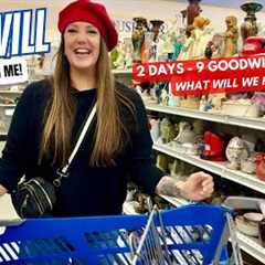 WE THRIFTED GOODWILL AFTER DARK! WAS IT WORTH IT??? Shopping 9 Goodwill Stores! - Reselling Vintage