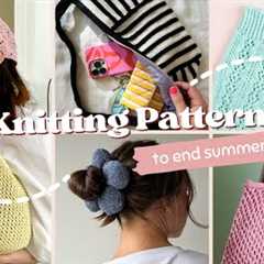 10 Knitting Patterns to End Summer | Bags, Bandanas & More!