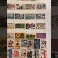 Collection of USA stamps    #hobby #stamps #philately #shorts #fyp #foryou #tiktok #trending #viral