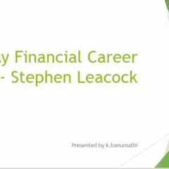 My Financial Career by Stephen Leacock in Tamil