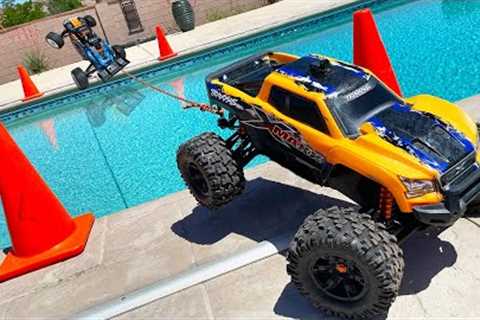 RC Car EXTREME Tug of War Battle Across the Swimming Pool