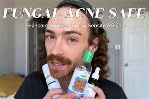Relaxing Soft Spoken ASMR Skincare Routine for Dry Sensitive Fungal Acne Prone Skin #asmrskincare