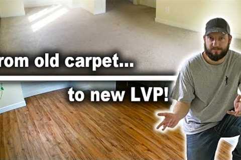 How to Remove Carpet and Install Vinyl Flooring | Duralux Luxury Vinyl Plank LVP over Concrete