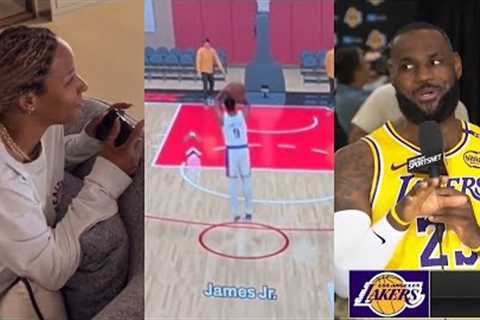 LeBron James caught Savannah playing as Bronny on NBA 2K25 😂