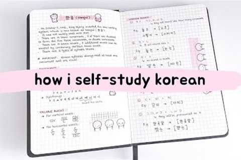 how i self-study korean + tips for beginners