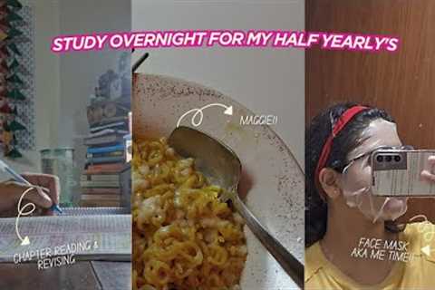study overnight for my pol. science mid-term♡ | as a CBSE 11th grader and a CLAT aspirant |