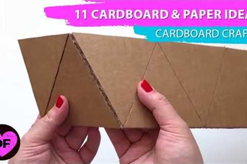 DIY 📦 👌 11 Cardboard &amp; Paper Ideas | Cardboard crafts