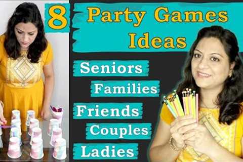 8 Party Games Ideas | Minute to win it | Indoor Games for Family at Home | Kitty party games (2022)