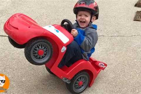 Baby Crazy Driver -  Babies Playing With Cars || Just Funniest