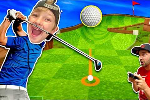 FATHER SON GOLFING VIDEO GAME / The Loser Gets PUNISHED!