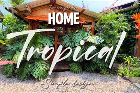 Estetic tropical backyard garden 🌺✨simple landscape design