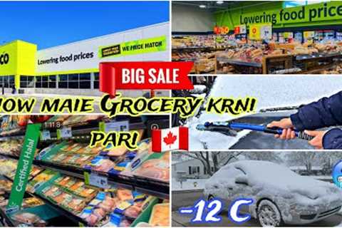 Canada Grocery Shopping Haul 2024 | Snow maie Grocery Krni pari | DUBAI TO CANADA SERIES🇨🇦