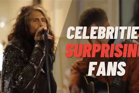 celebrities surprising fans | street performers